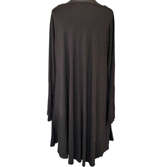 Black Long-Sleeve A-Line Tunic Dress By JollieLovin Plus Size 3X Flowy Fit - Picture 3 of 10